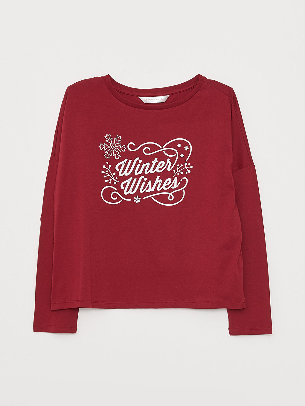 Siyah Bisiklet Yaka Yılbaşı Temalı Kadın Pijama Takımı-9