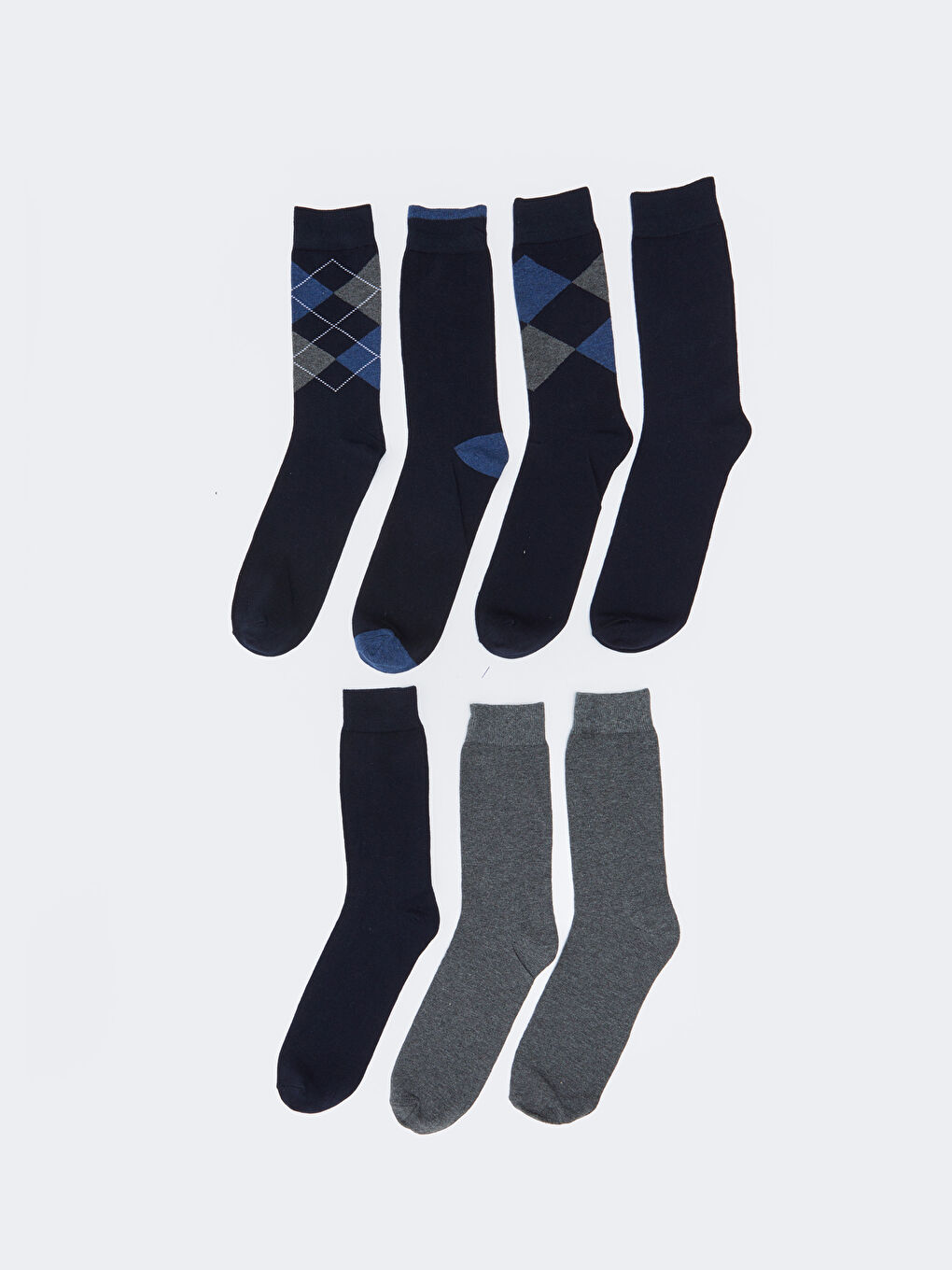 Patterned Men's Ankle Socks 7 Pack-1