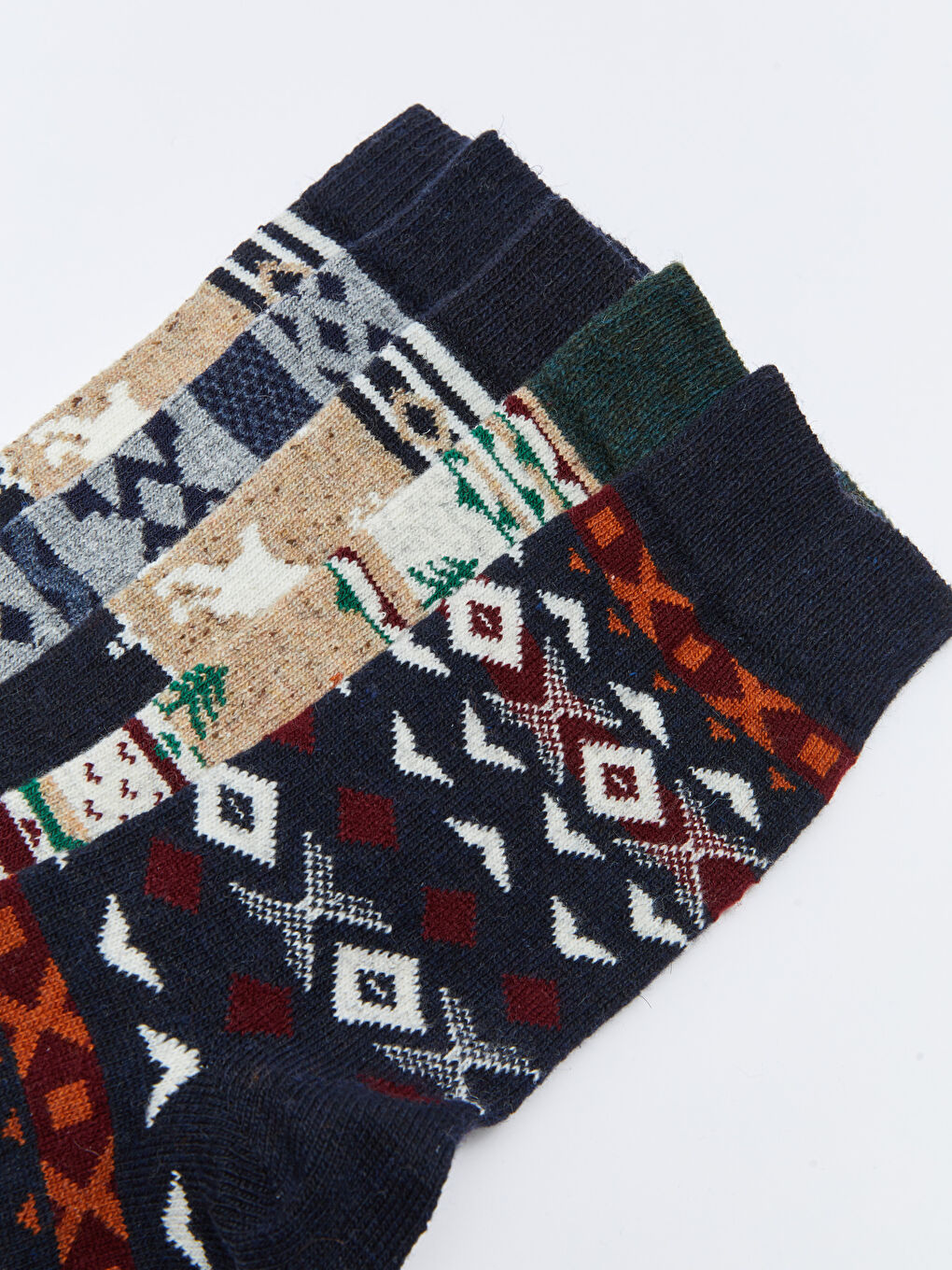 Patterned Men's Ankle Socks 5 Pack-2