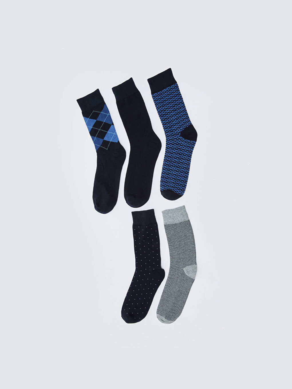 Gemusterte Herren-Knöchelsocken 5er-Pack-1
