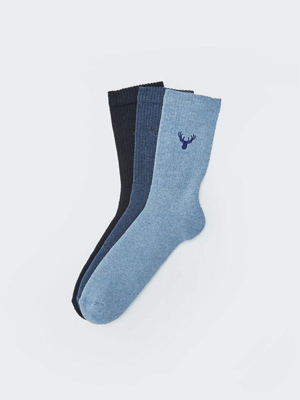 LCW ACCESSORIES Embroidered Men's Ankle Socks 3-packs -W2CT75Z8-UE1
