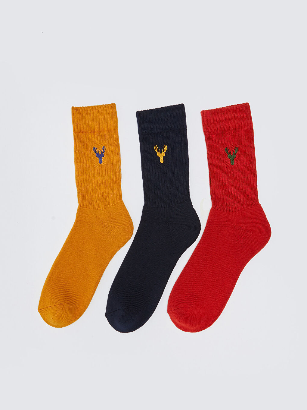 LCW ACCESSORIES Bestickte Knöchelsocken für Herren 3er-Pack -W2CT75Z8-K00