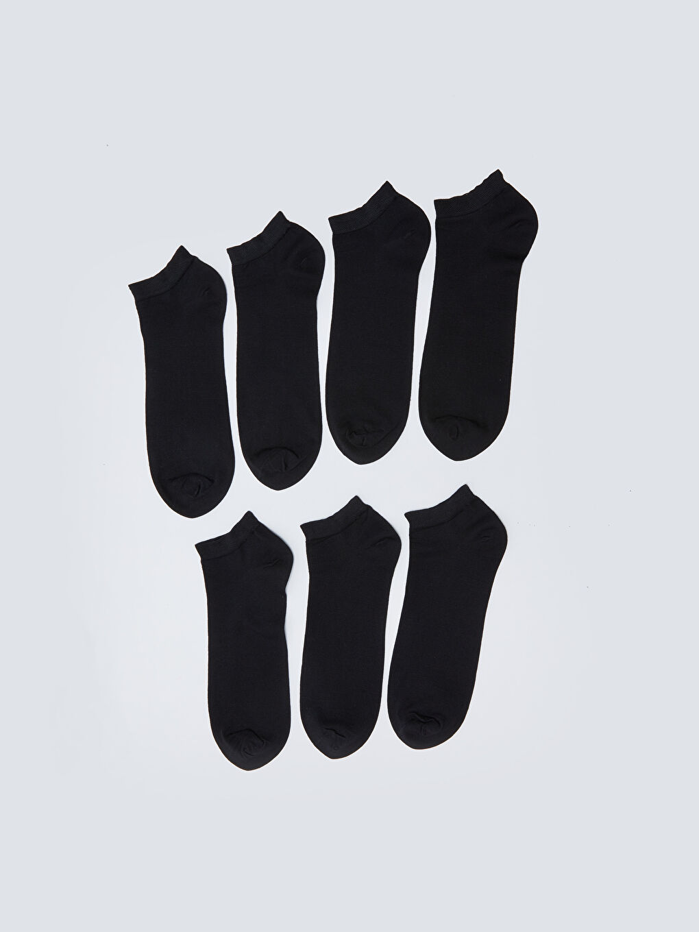 Siyah Erkek Bambu Patik Çorap 7'li-1