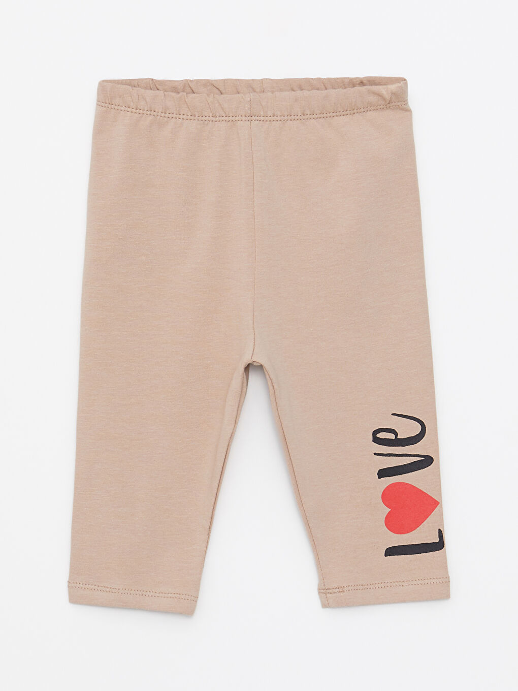 LCW ECO Elastic Waist Printed Cotton Baby Girl Tights -W2CU28Z1-GHK