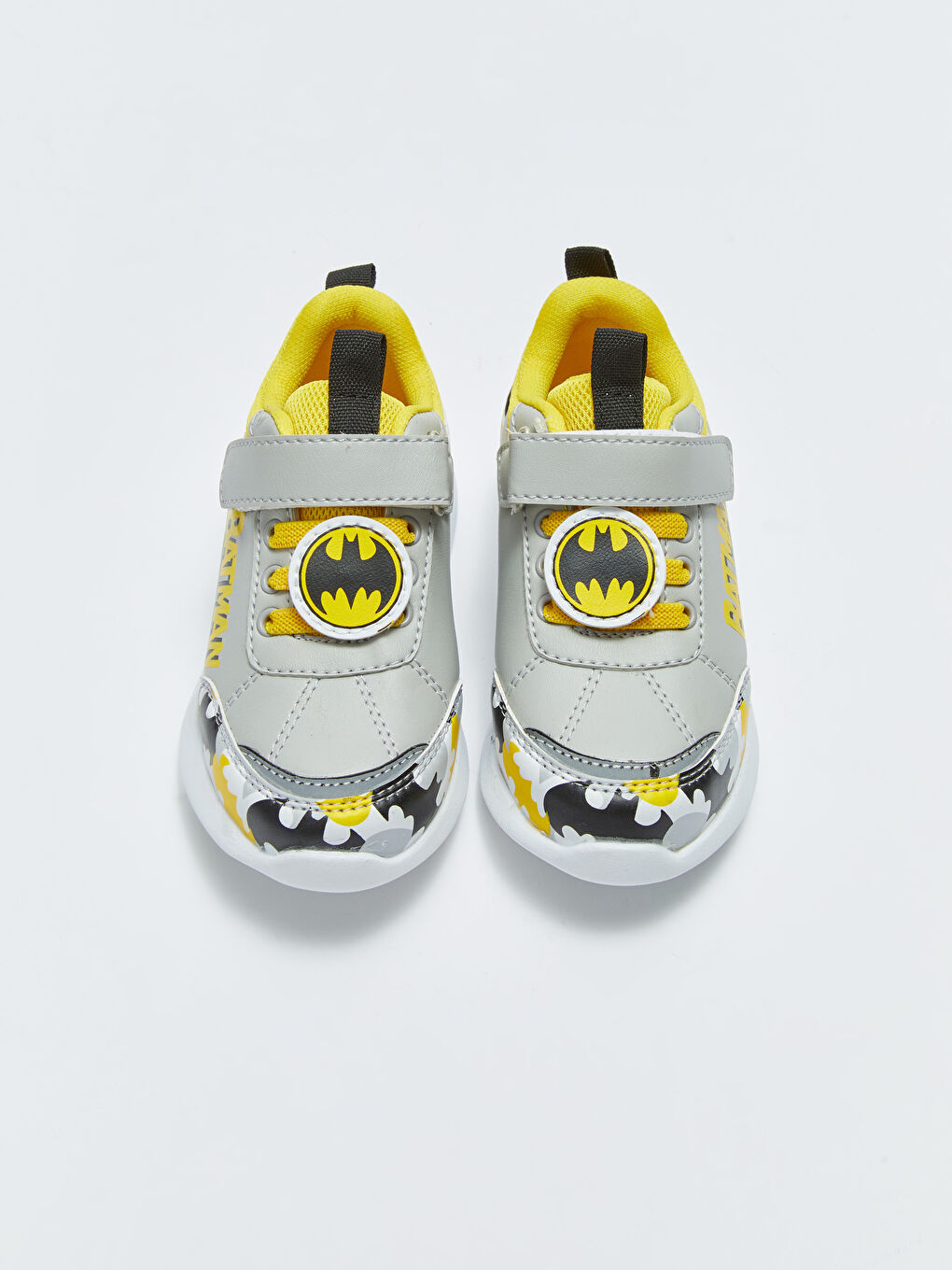 Gri Batman Lisanslı Cırt Cırtlı Erkek Çocuk Spor Ayakkabı-2