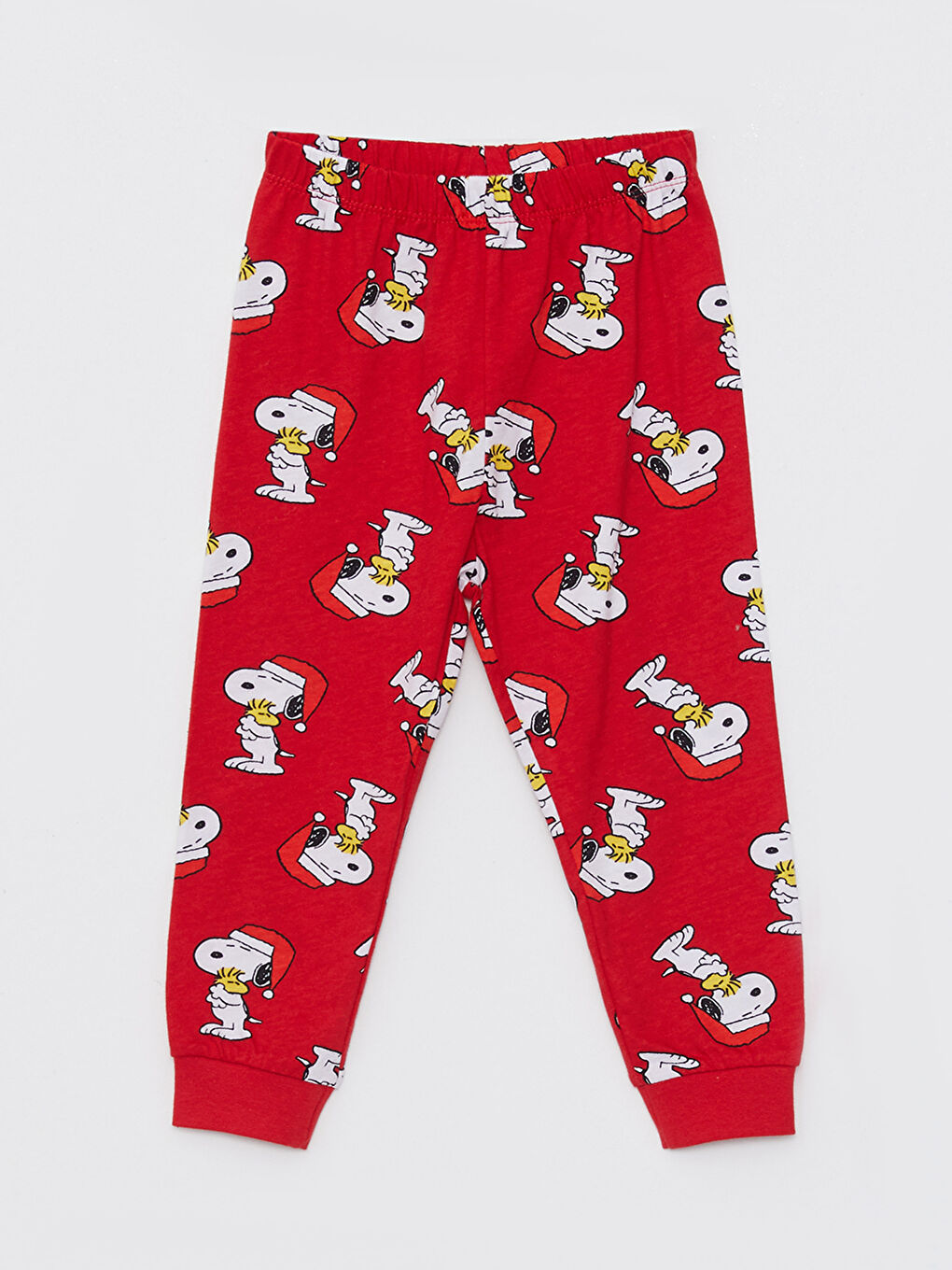Crew Neck Long Sleeve Snoopy Printed Baby Girl Pajamas Set-2