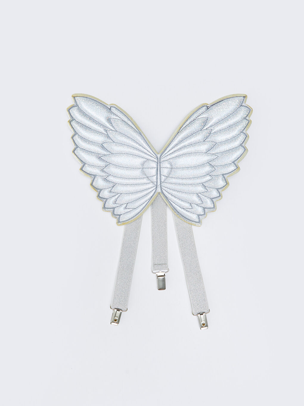 Gri 3D Patch Detaylı Kız Çocuk Pantolon Askısı-1