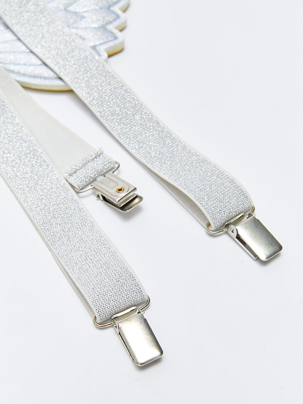 Gri 3D Patch Detaylı Kız Çocuk Pantolon Askısı-2