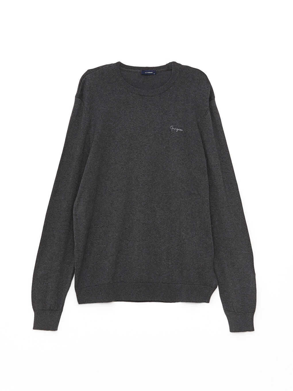 Antrasit Bisiklet Yaka Erkek Triko Kazak-5