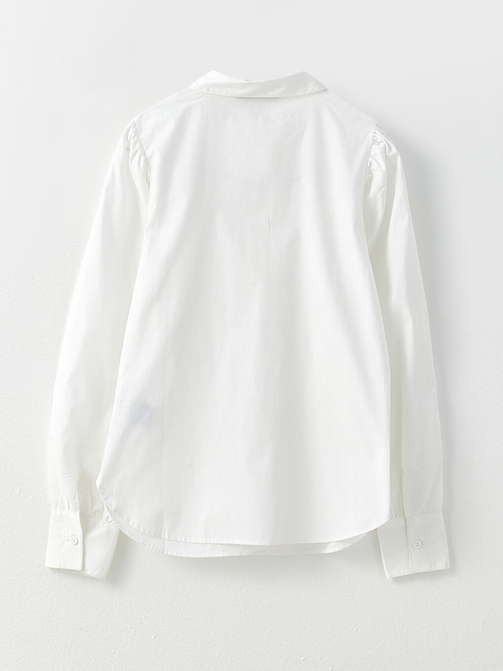 Buttoned Regular Long Sleeve Poplin Women's Shirt-7