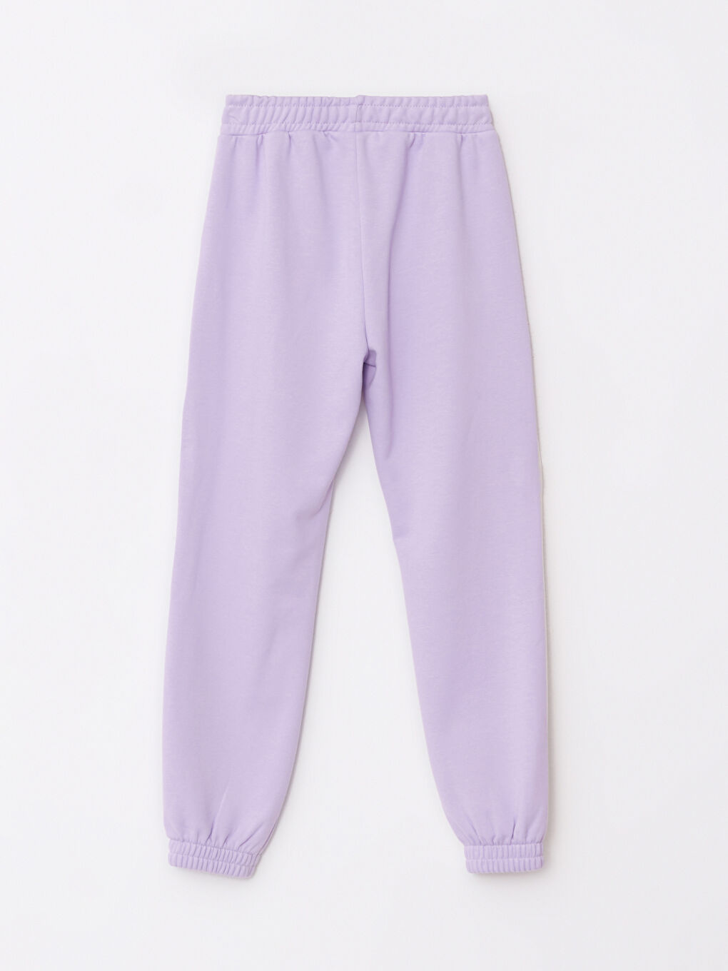 Lila Beli Lastikli Renk Bloklu Kız Çocuk Jogger Eşofman Altı-1