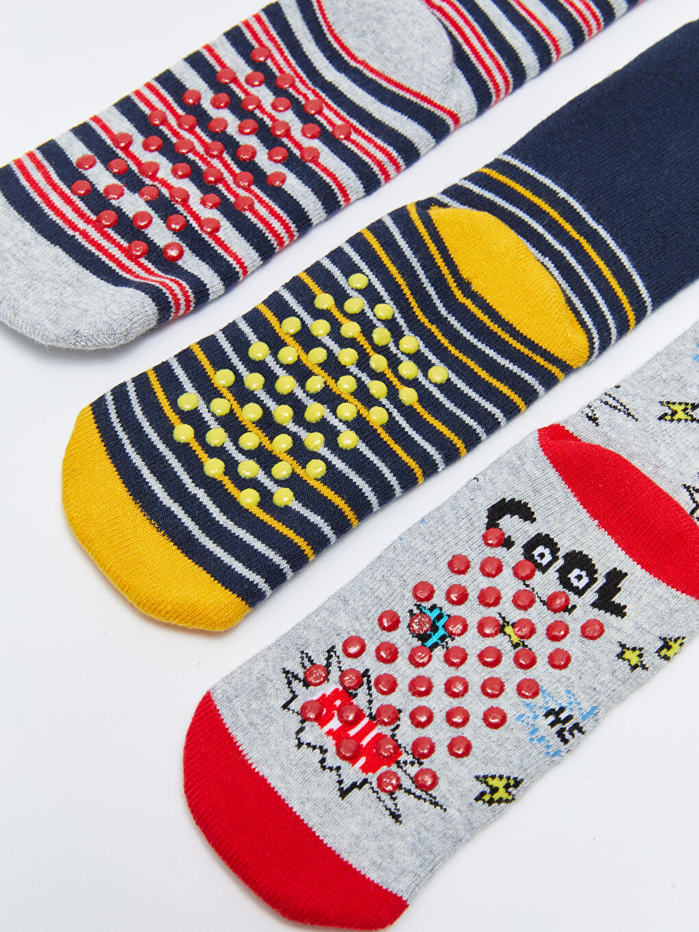LCW Kids Gemusterte Knöchelsocken aus Frottee für Jungen, 3er-Pack -W2CV02Z4-K00