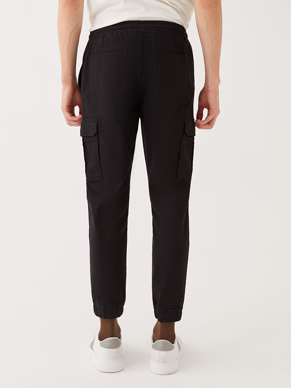 Тънък фит туил карго панталони за мъже-3