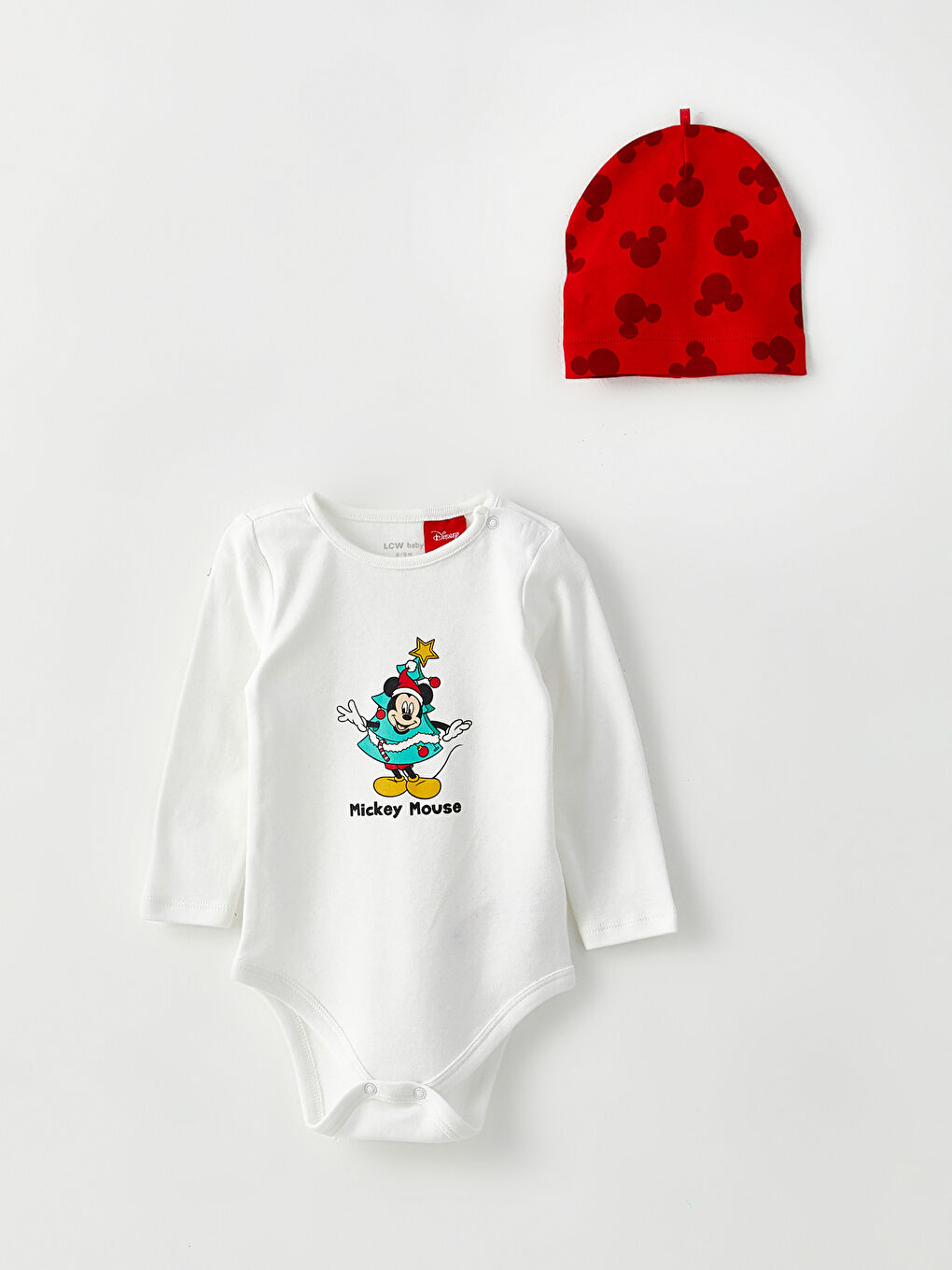 LCW baby Crew Neck Long Sleeve Mickey Mouse Printed Baby Boys' 3-Pack -W2CV66Z1-FDU