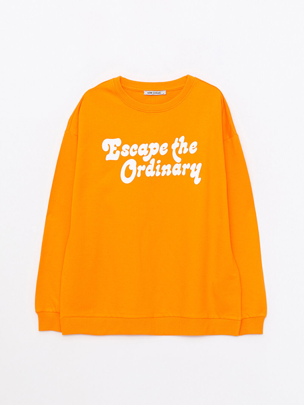 LCW Vision Bisiklet Yaka Baskılı Uzun Kollu Kadın Sweatshirt -W2CY13Z8-FJD
