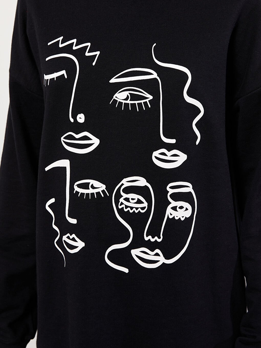 LCW Vision Rundhalsausschnitt Bedruckt Langarm Damen Sweatshirt -W2CY15Z8-RQN