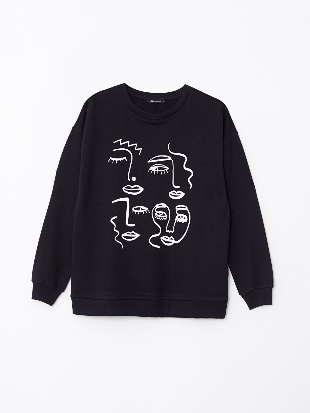 LCW Vision Rundhalsausschnitt Bedruckt Langarm Damen Sweatshirt -W2CY15Z8-RQN
