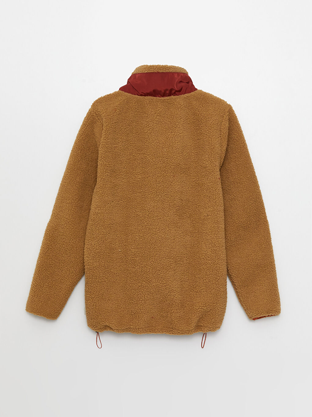 Толстовка с воротником-трубой и длинным рукавом из плюша для мужчин-2