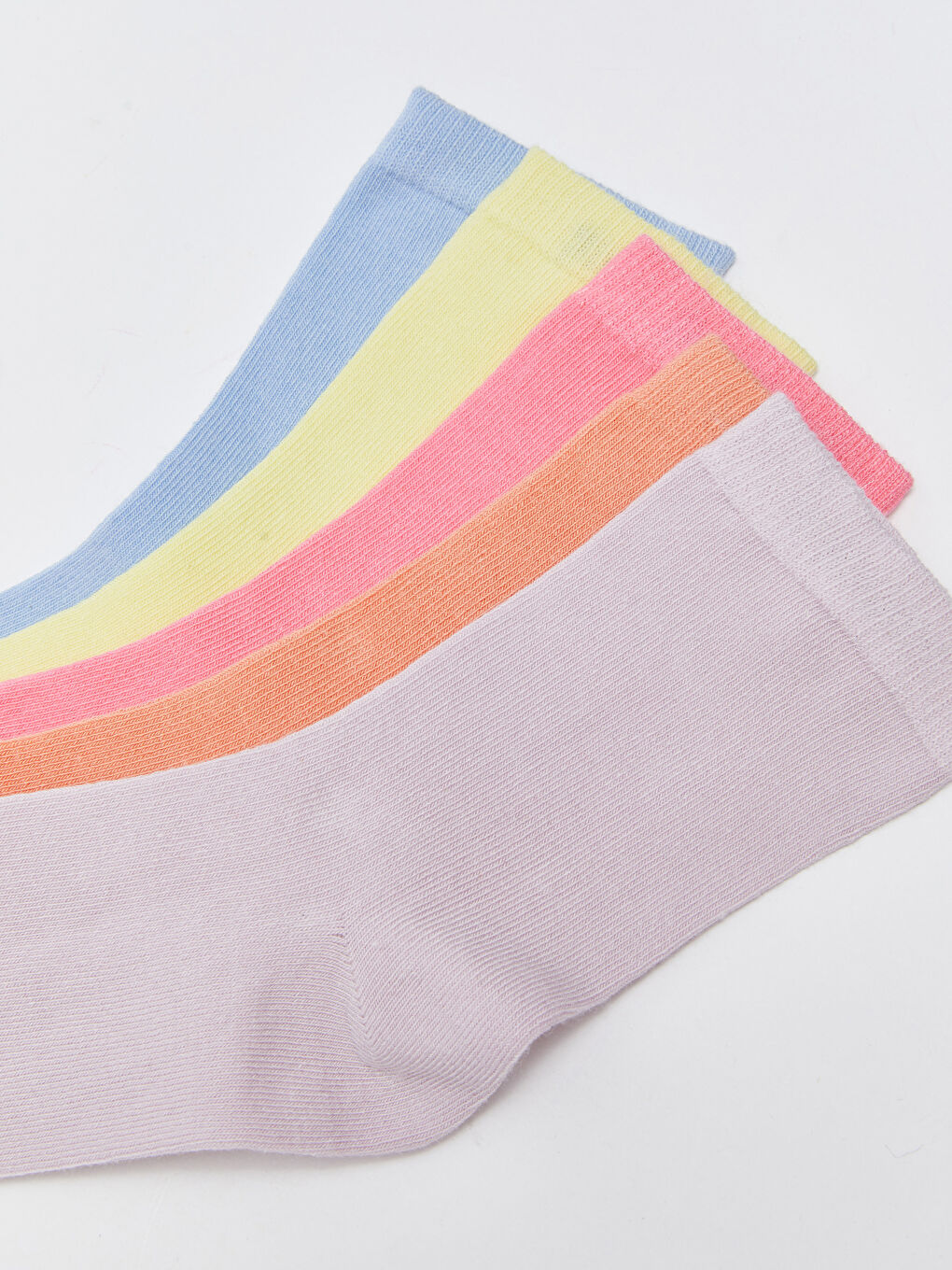Basic Girls' Ankle Socks 5 Pack-2