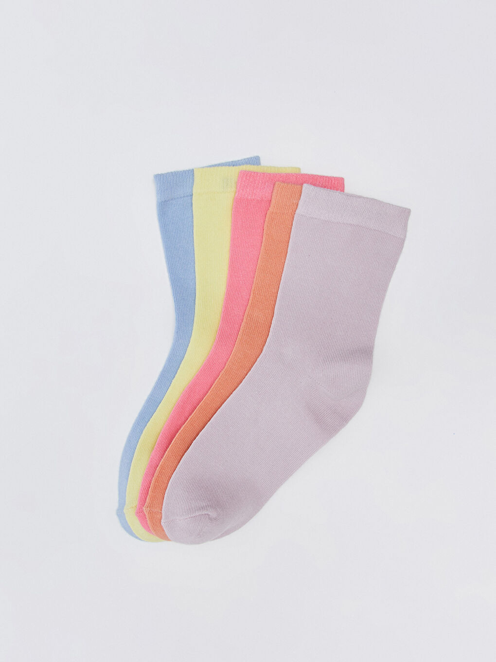 Basic Girls' Ankle Socks 5 Pack