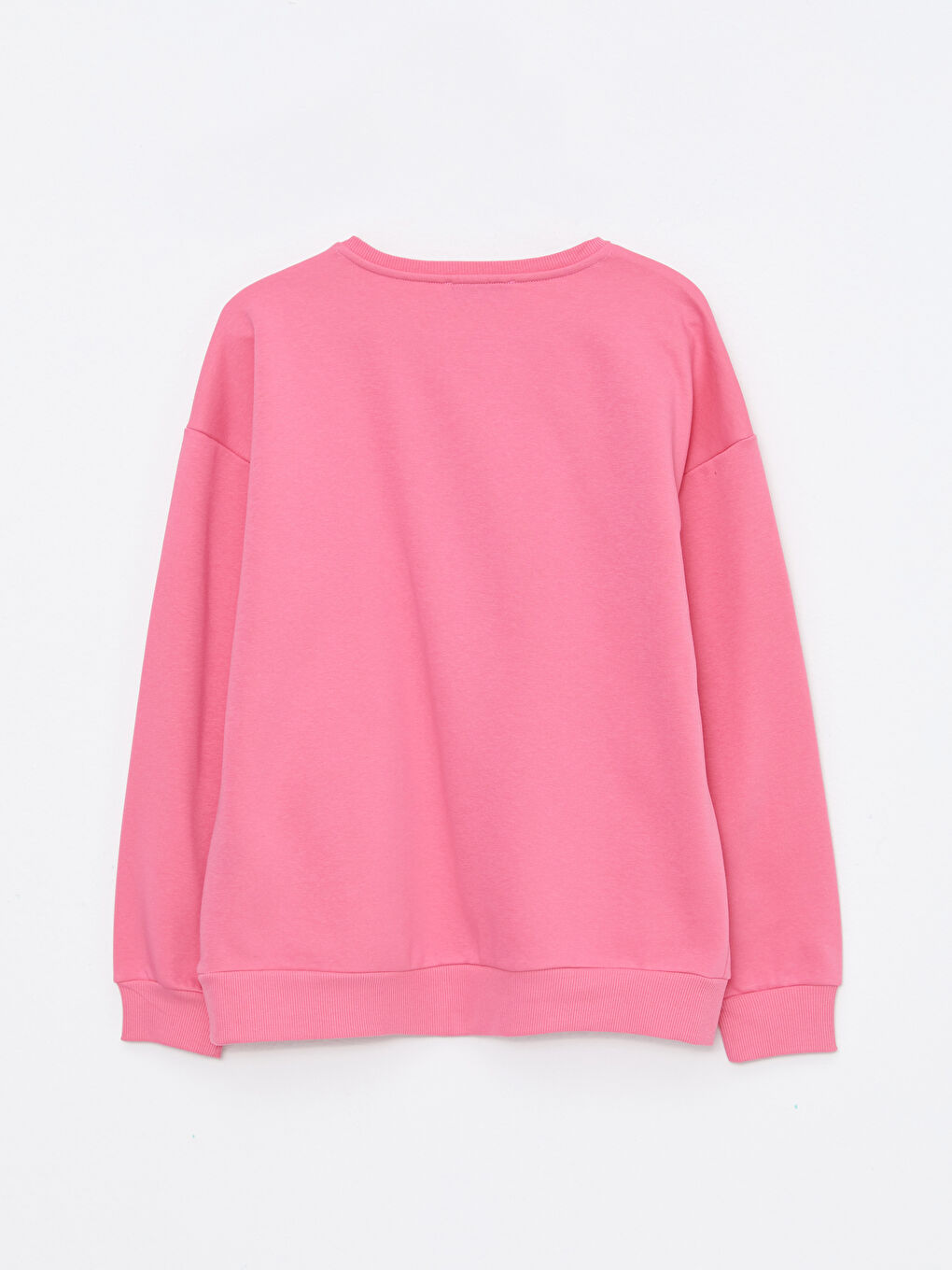 LCW Vision Pembe Bisiklet Yaka Baskılı Kadın Kalın Sweatshirt - 6