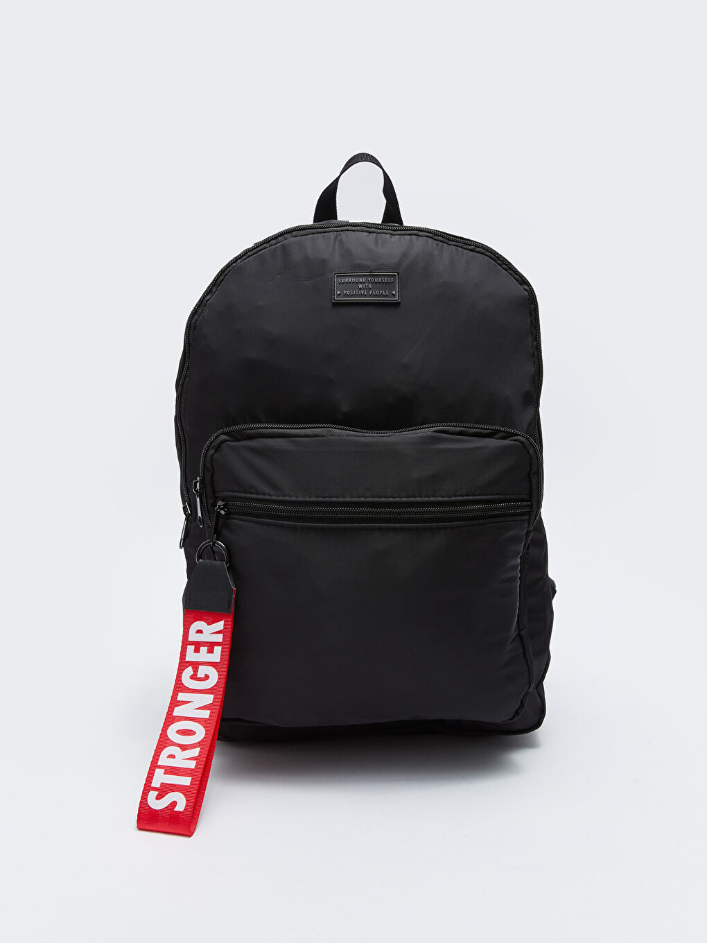 Siyah Yazı Baskılı Erkek Sırt Çantası-2