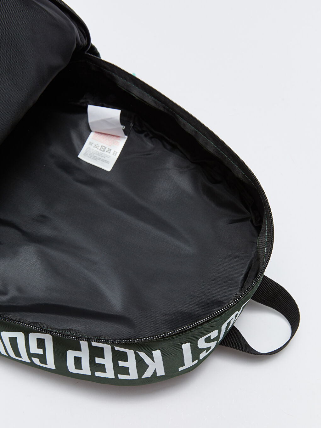 Yeşil Yazı Baskılı Erkek Sırt Çantası-4