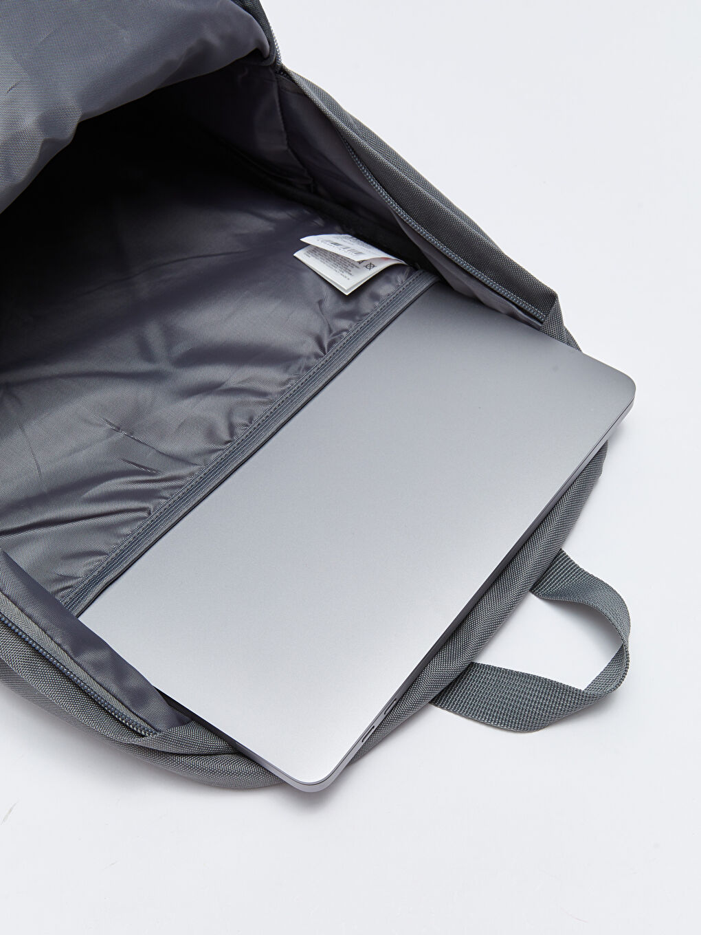 Gri Düz Erkek Sırt Çantası-6