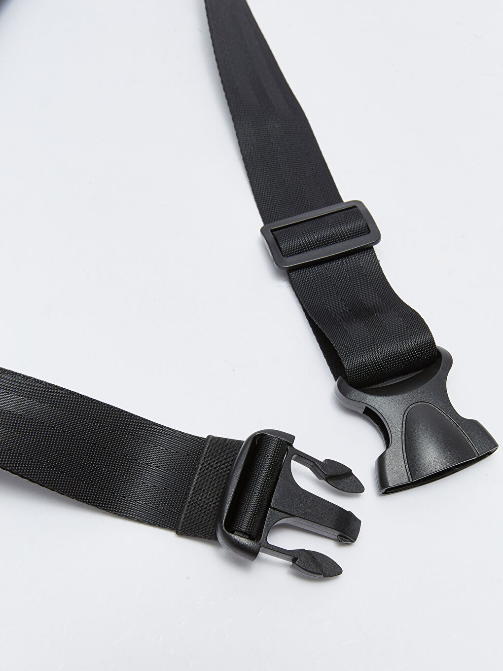 Siyah Etiket Detaylı Erkek Bel Çantası-4