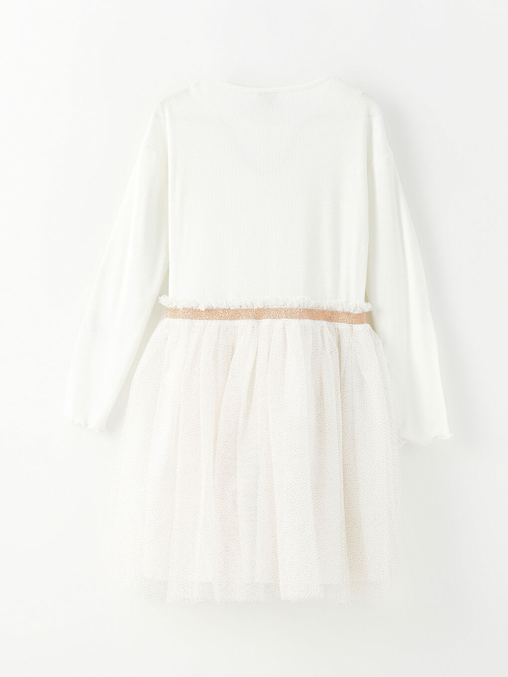 Robe Basique à Manches Longues pour Filles avec Col Rond-6