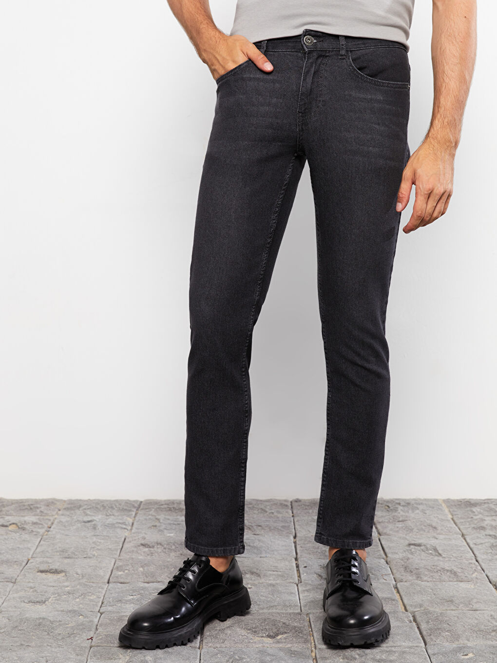 Gri 750 Slim Fit Erkek Jean Pantolon-2