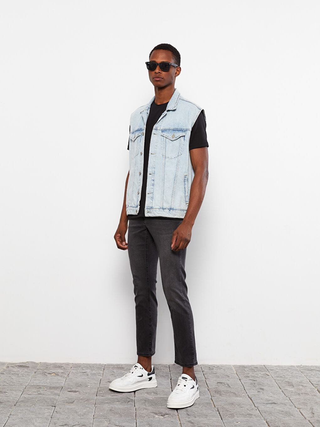 بنطلون جينز رجالي 750 سليم فيت-1