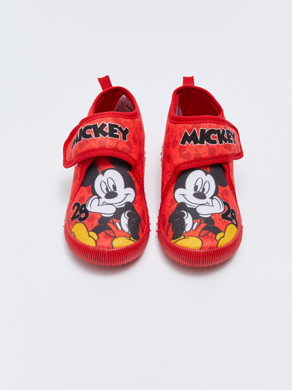 Kırmızı Mickey Mouse Lisanslı Cırt Cırtlı Erkek Çocuk Panduf-2