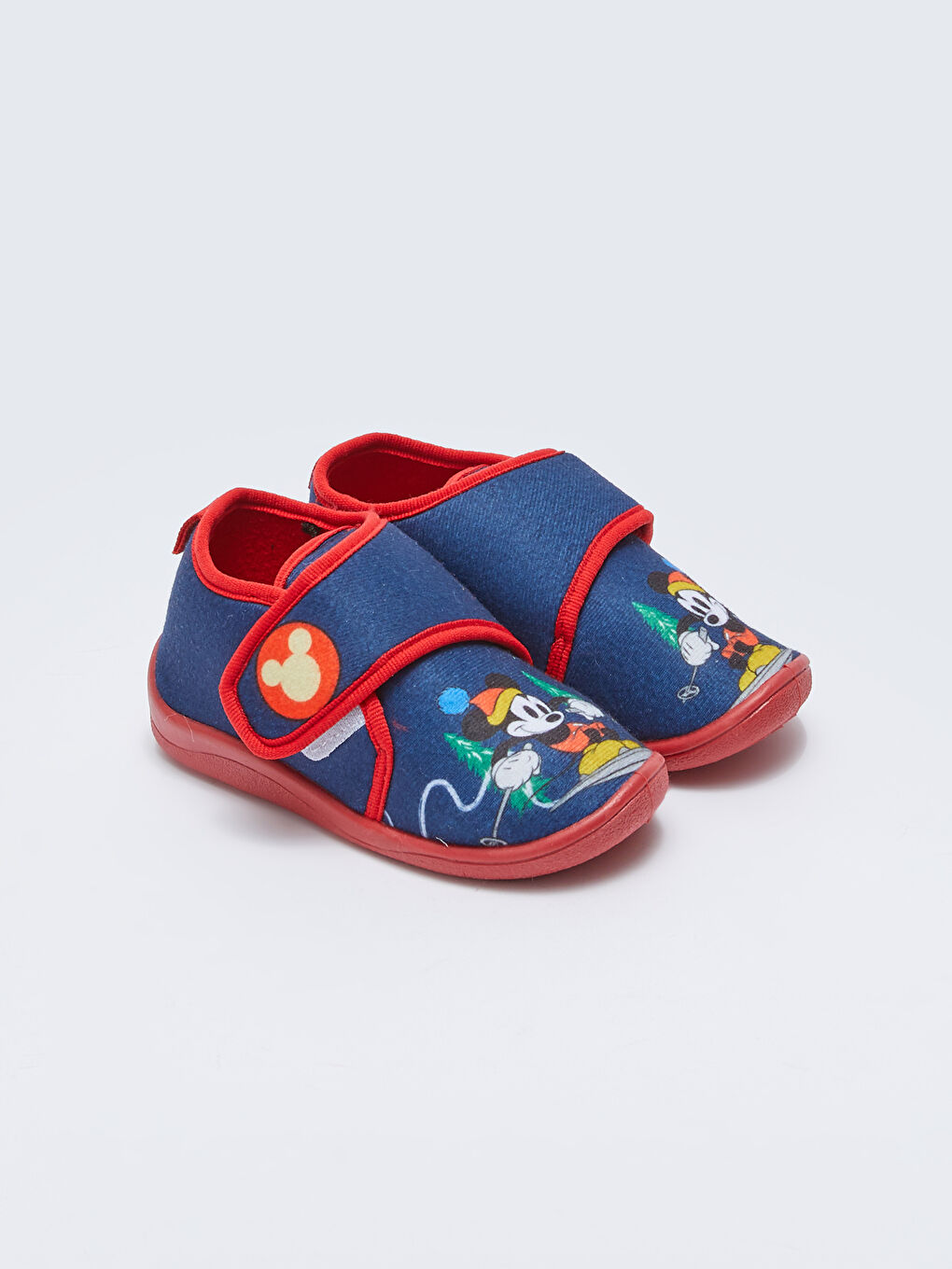 Lacivert Mickey Mouse Lisanslı Cırt Cırtlı Erkek Çocuk Panduf