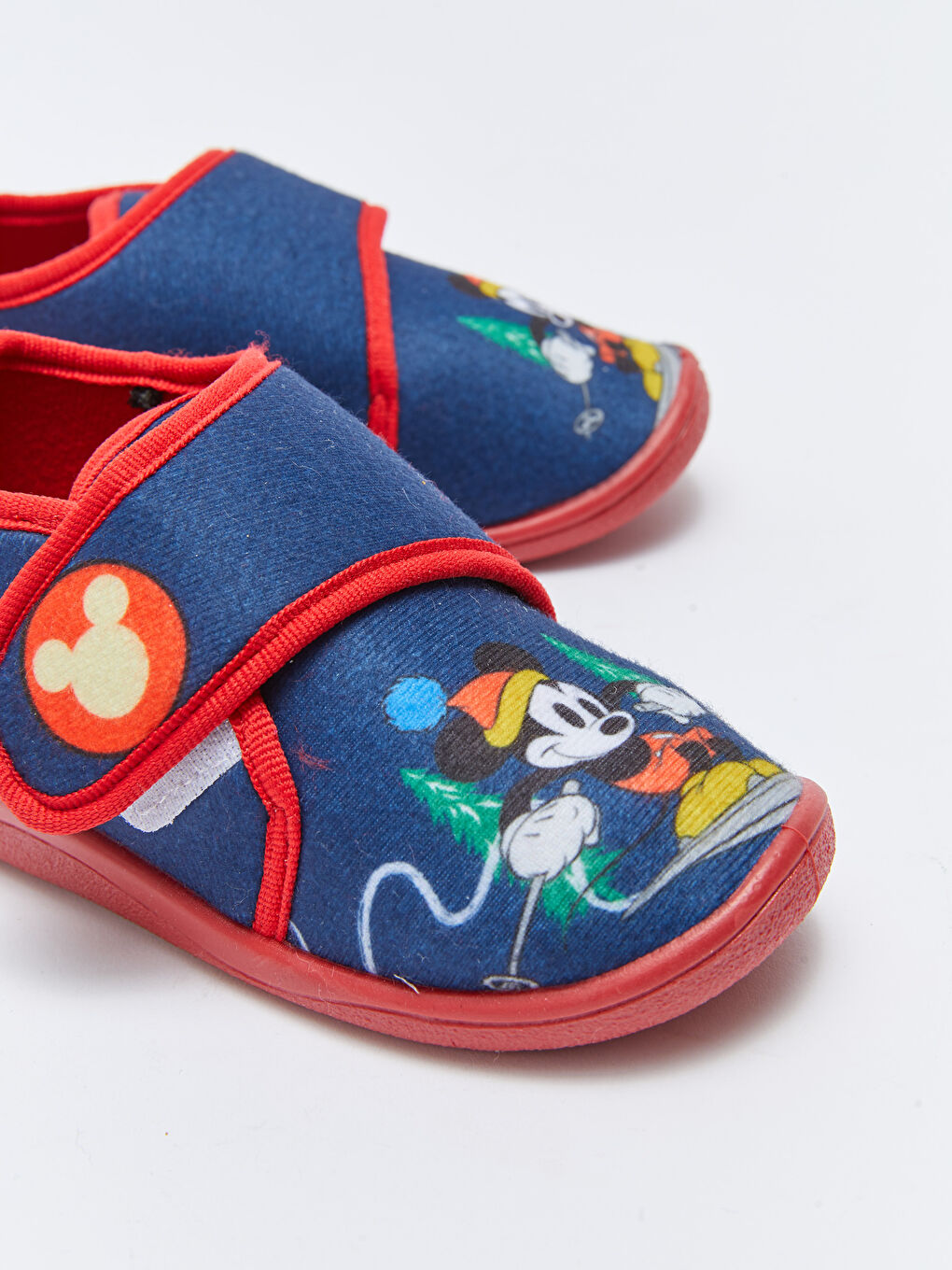 Lacivert Mickey Mouse Lisanslı Cırt Cırtlı Erkek Çocuk Panduf-2