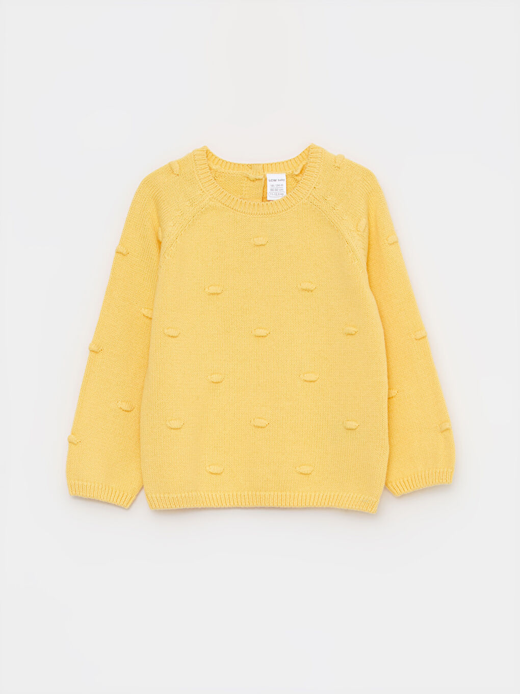 Pull-over Tricot Bébé Fille Col Rond Manches Longues À Motifs en Coton