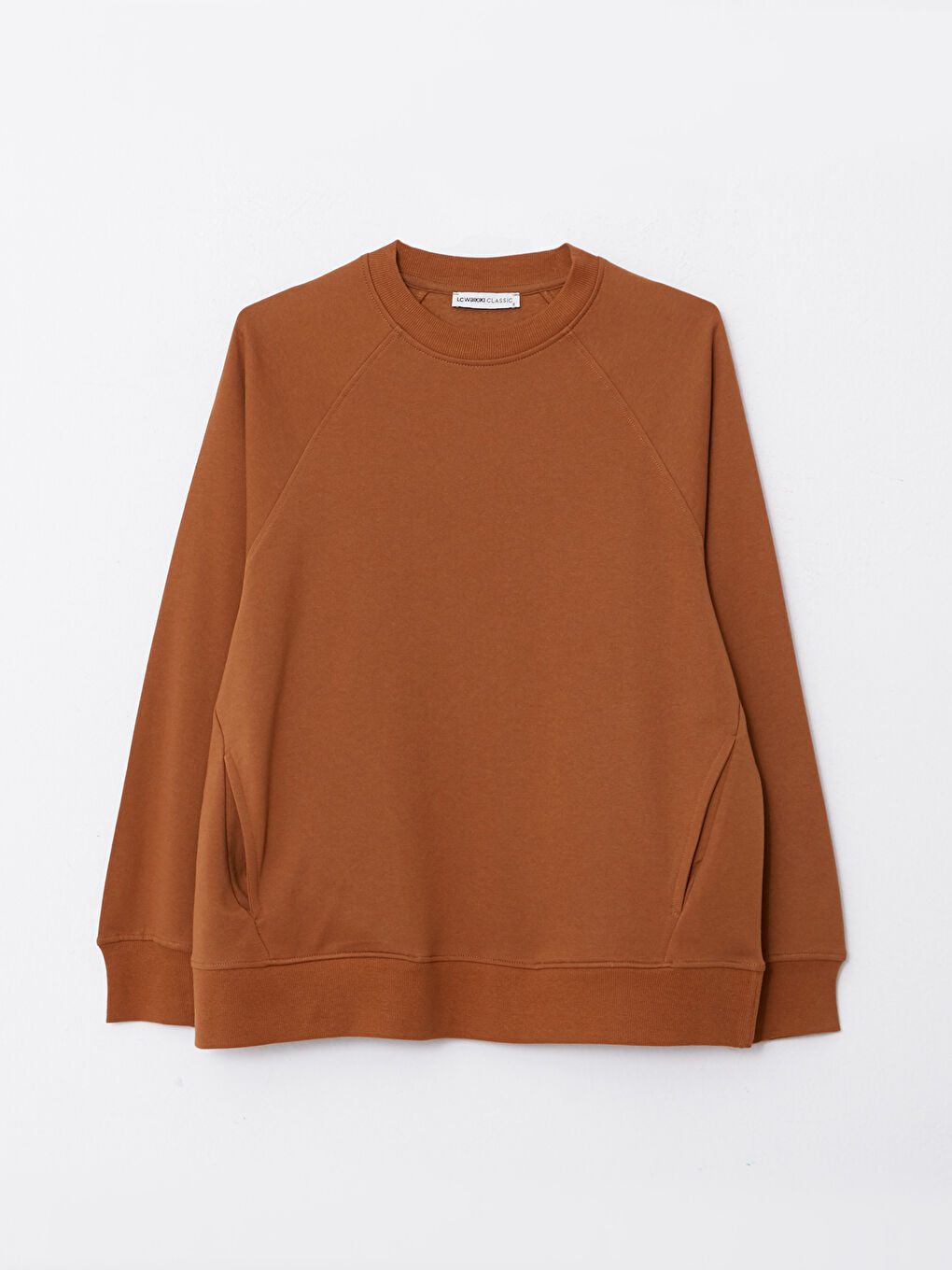 LCWAIKIKI Basic Crew Neck Plain Long Sleeve Women's Sweatshirt -W2DB34Z8-H4M