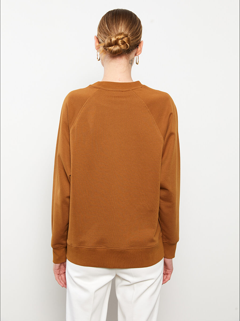 LCWAIKIKI Basic Crew Neck Plain Long Sleeve Women's Sweatshirt -W2DB34Z8-H4M