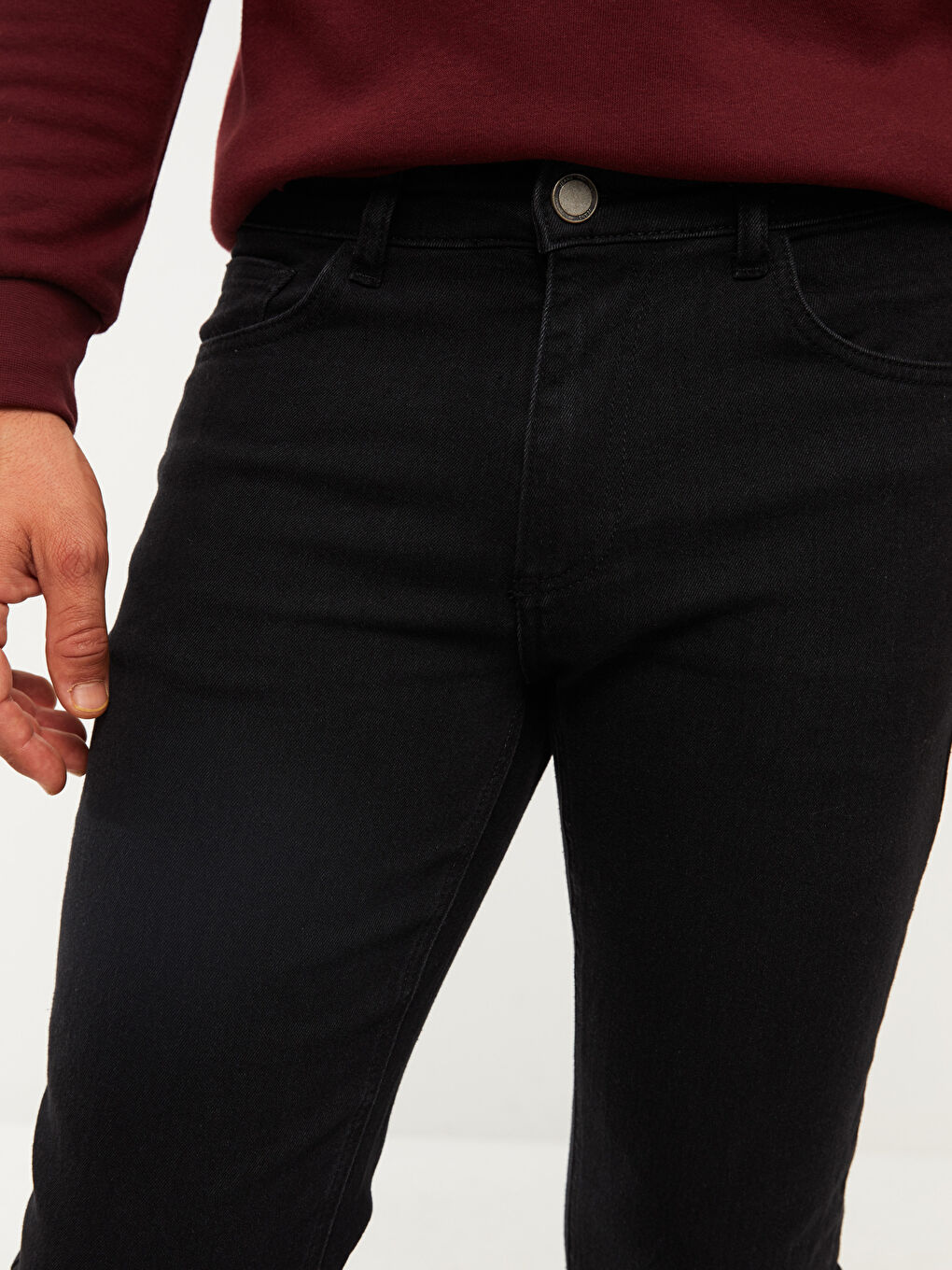 Siyah Regular Fit Erkek Jean Pantolon-2