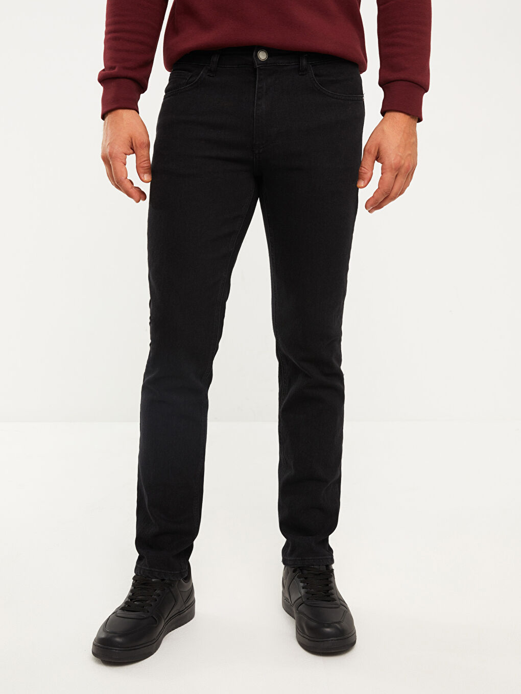 Siyah Regular Fit Erkek Jean Pantolon-3