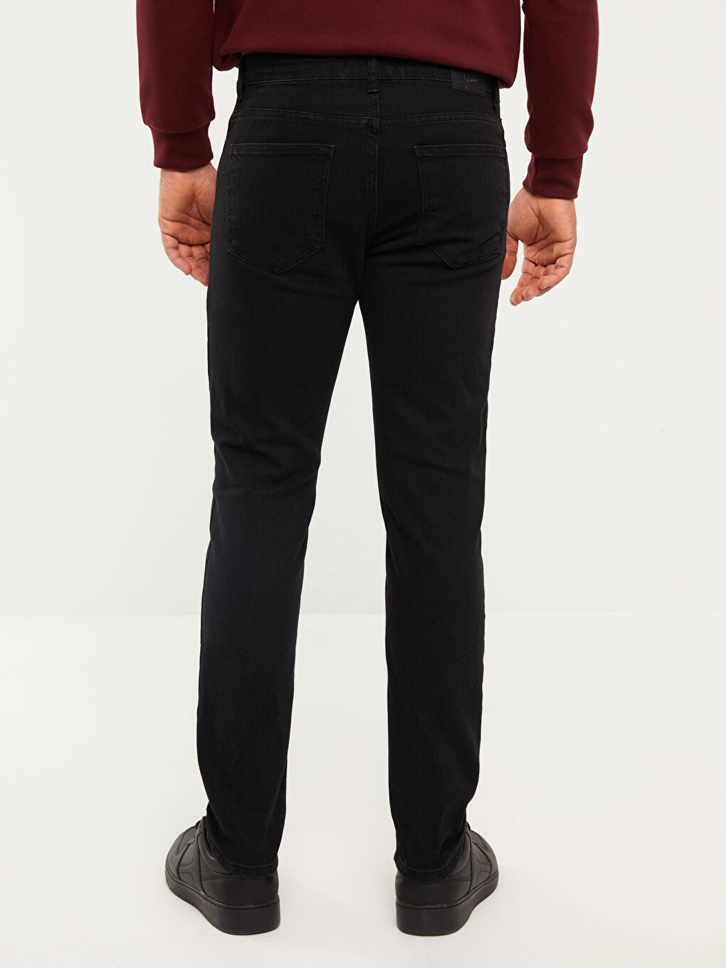 Siyah Regular Fit Erkek Jean Pantolon-4