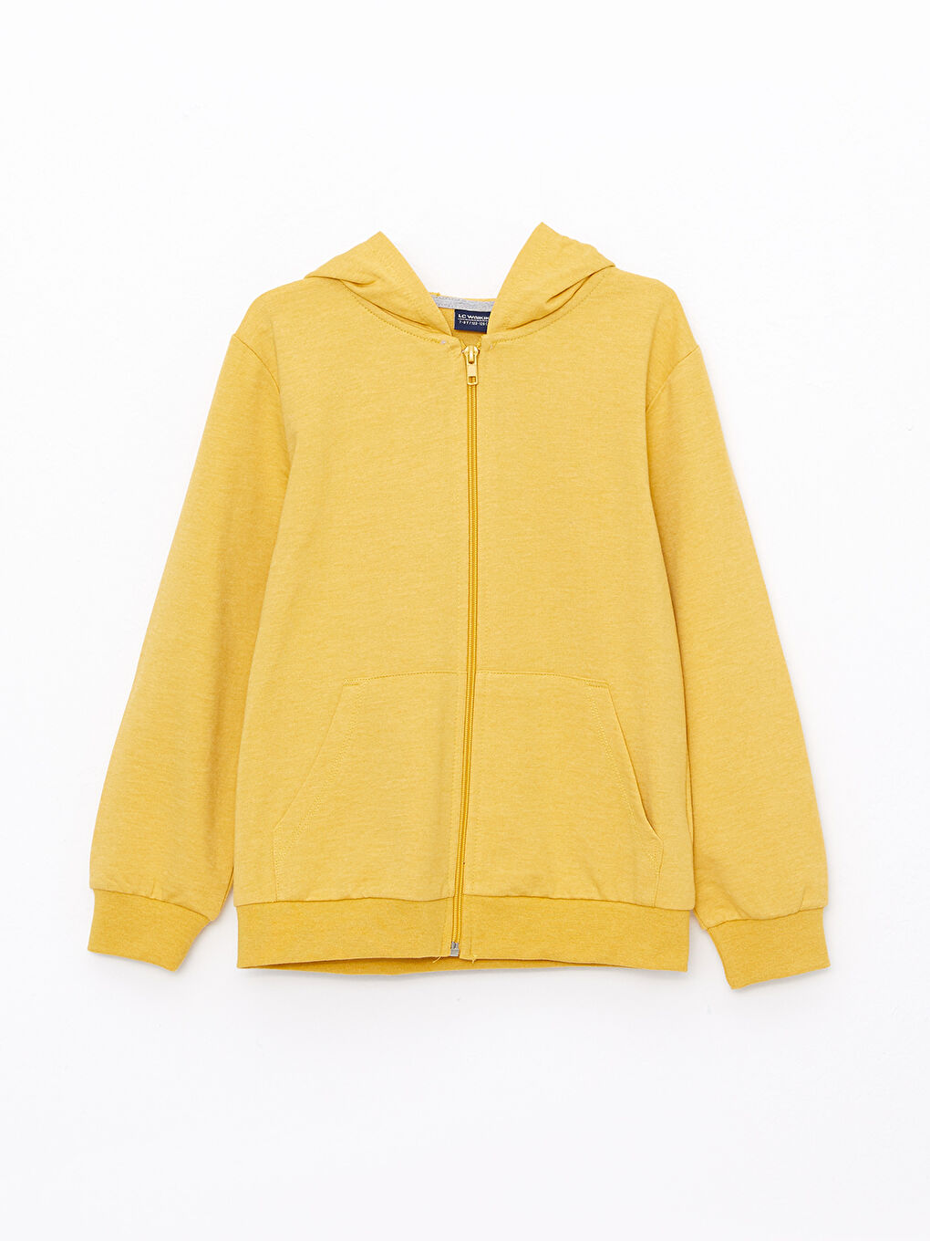 Hooded Basic Long Sleeve Boys' Zippered Sweatshirt