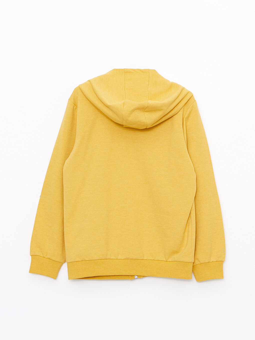 Hooded Basic Long Sleeve Boys' Zippered Sweatshirt-1