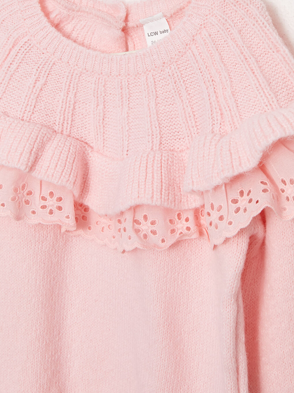 Дөңгелек жағалы ұзын жеңді қыз бала трикотаж жемпір-2