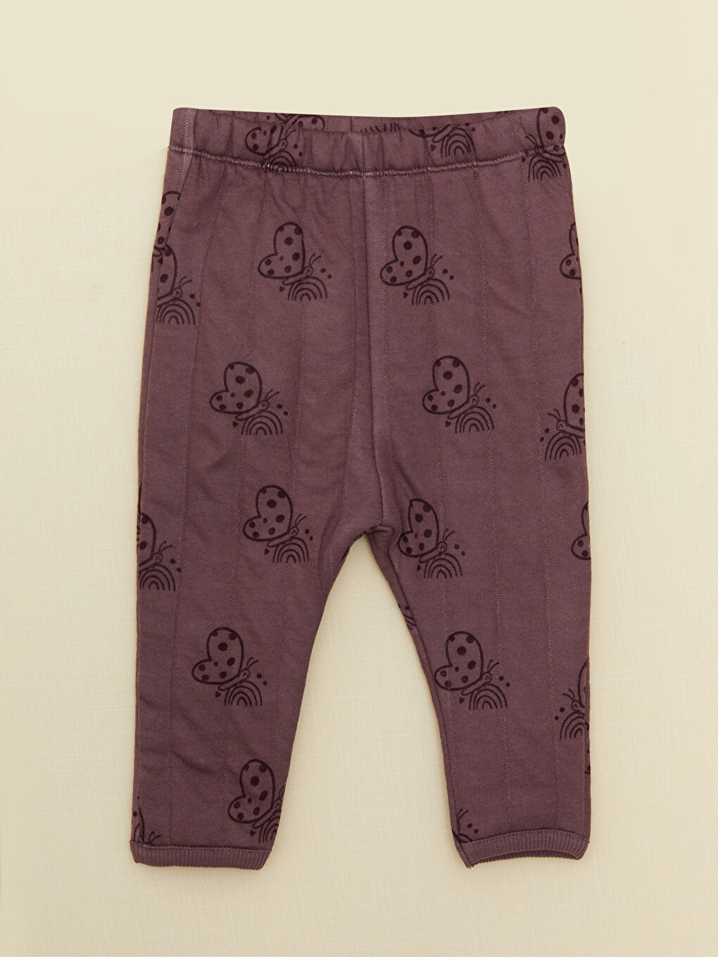 Crew Neck Long Sleeve Printed Baby Girl Sweatshirt and Trousers 2-Pack Set-2