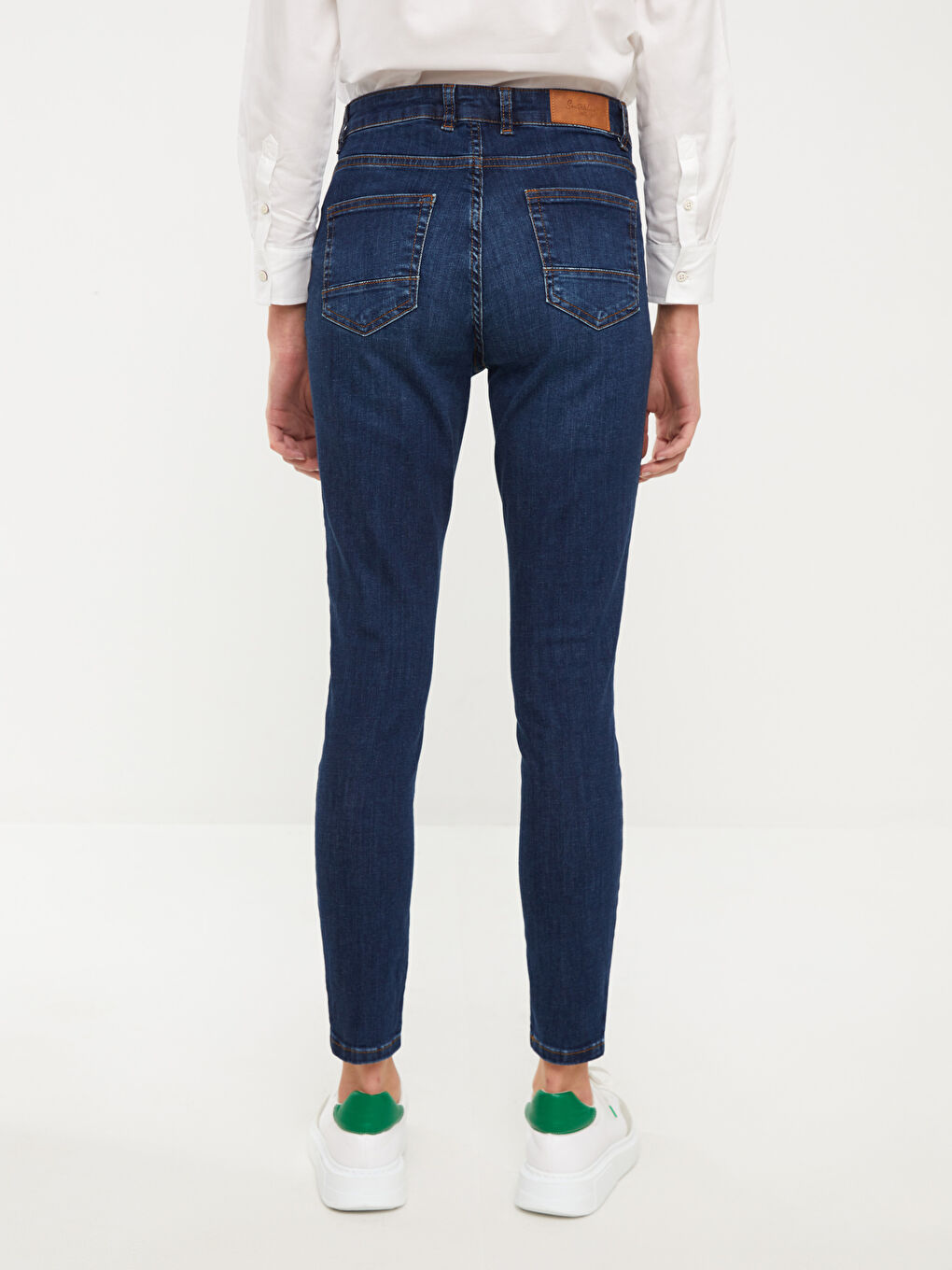 Women's Slim Fit Regular Denim Trousers-6