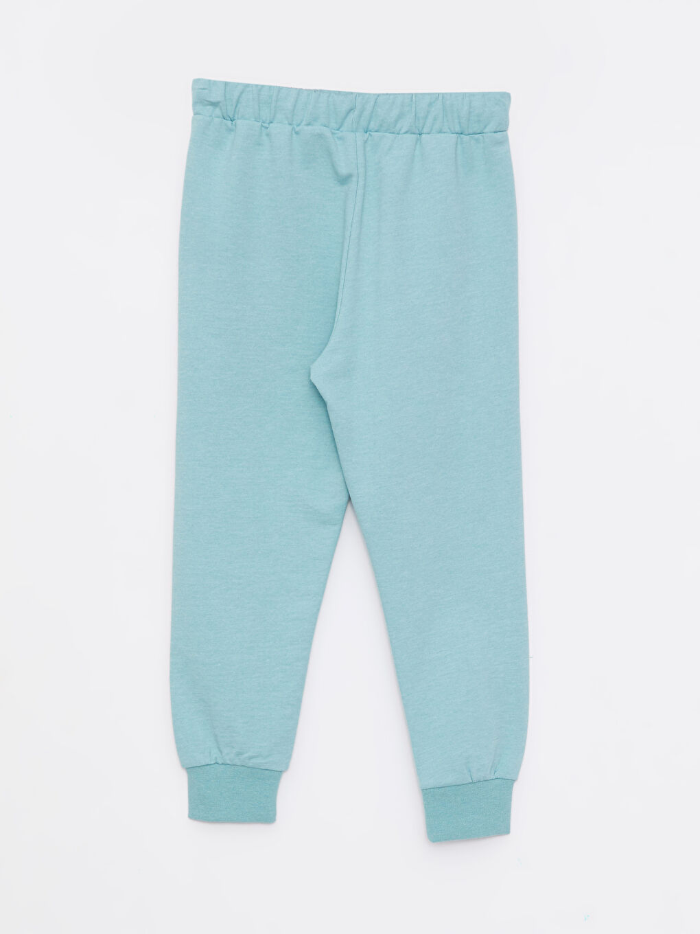 Yeşil Beli Lastikli Basic Erkek Çocuk Jogger Eşofman Altı-1