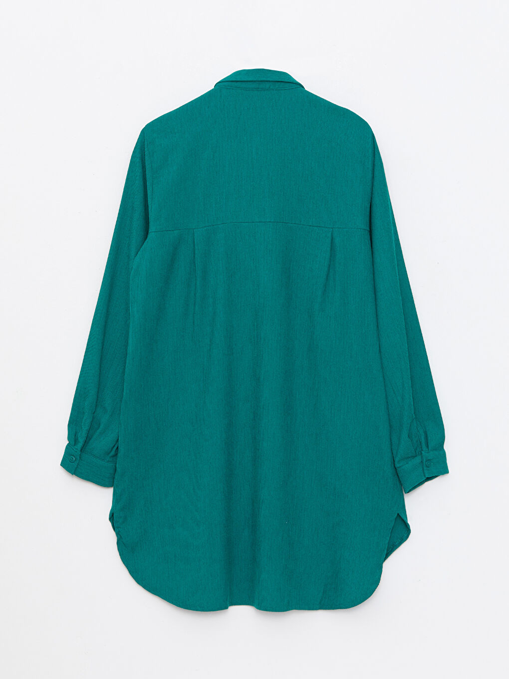 Yeşil Kadife Kadın Gömlek Tunik-6