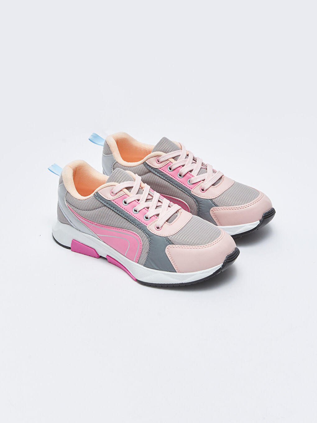Color Block Lace-Up Girl's Active Sneakers