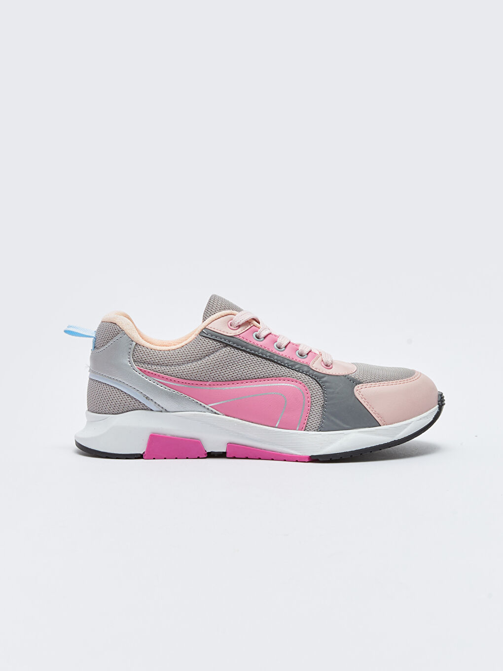Color Block Lace-Up Girl's Active Sneakers-1